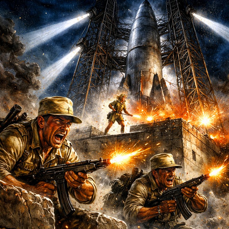 A scented envelope. A deadly secret. And a rocket base hidden in the dunes: Flames Across the Sands [Free Preview]